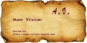 Auer Vivien névjegykártya